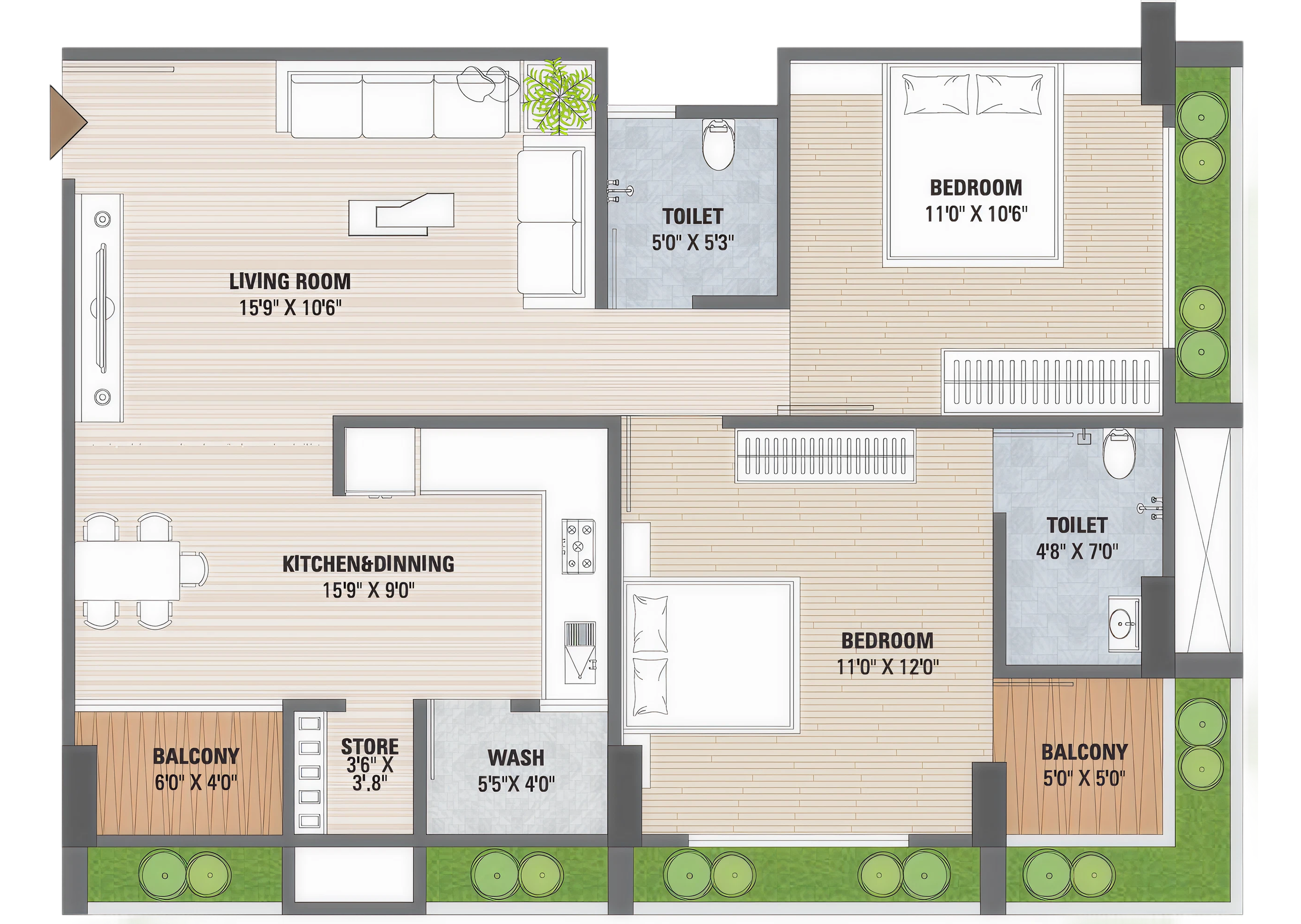 3BHK Plan